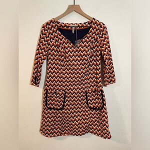 NWT Pepperberry Really Curvy Geometric 70’s Inspired Chevron Cord Dress Size 12